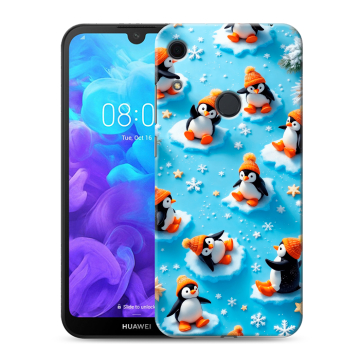 Силиконовый противоударный чехол на Huawei Y6s с принтом Новый год Силиконовый противоударный чехол на Huawei Y6s с принтом Новый год