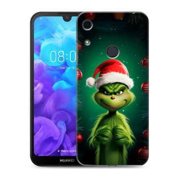 Силиконовый противоударный чехол на Huawei Y6s с принтом Гринч Новый год Рождество Силиконовый противоударный чехол на Huawei Y6s с принтом Гринч Новый год Рождество