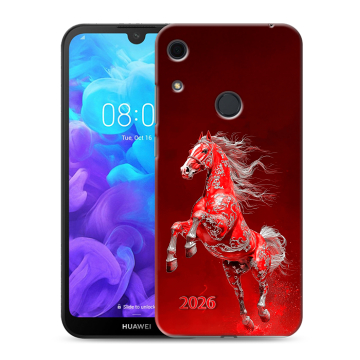 Силиконовый противоударный чехол на Huawei Y6s с принтом Новый год Силиконовый противоударный чехол на Huawei Y6s с принтом Новый год