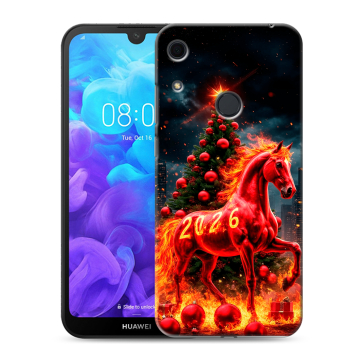 Силиконовый противоударный чехол на Huawei Y6s с принтом Новый год Силиконовый противоударный чехол на Huawei Y6s с принтом Новый год