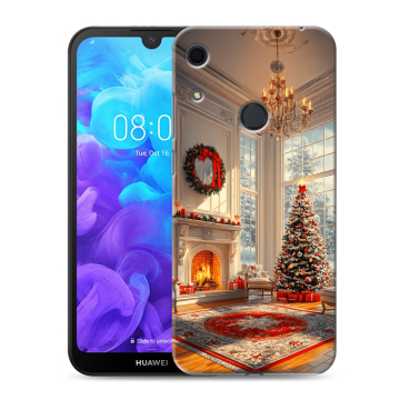 Силиконовый противоударный чехол на Huawei Y6s с принтом Новый год Силиконовый противоударный чехол на Huawei Y6s с принтом Новый год