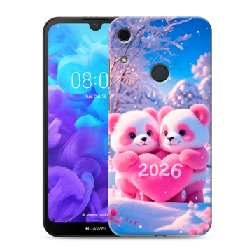 Силиконовый противоударный чехол на Huawei Y6s с принтом Новый год Силиконовый противоударный чехол на Huawei Y6s с принтом Новый год
