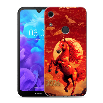 Силиконовый противоударный чехол на Huawei Y6s с принтом Новый год Силиконовый противоударный чехол на Huawei Y6s с принтом Новый год