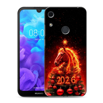 Силиконовый противоударный чехол на Huawei Y6s с принтом Новый год Силиконовый противоударный чехол на Huawei Y6s с принтом Новый год