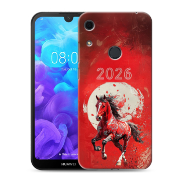 Силиконовый противоударный чехол на Huawei Y6s с принтом Новый год Силиконовый противоударный чехол на Huawei Y6s с принтом Новый год