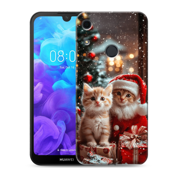 Силиконовый противоударный чехол на Huawei Y6s с принтом Новый год Силиконовый противоударный чехол на Huawei Y6s с принтом Новый год