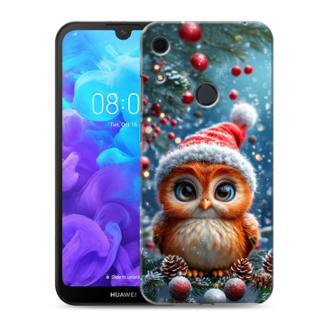Силиконовый противоударный чехол на Huawei Y6s с принтом Новый год Силиконовый противоударный чехол на Huawei Y6s с принтом Новый год