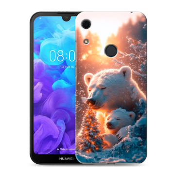 Силиконовый противоударный чехол на Huawei Y6s с принтом Новый год Силиконовый противоударный чехол на Huawei Y6s с принтом Новый год