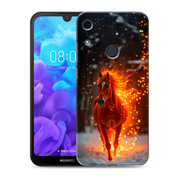 Силиконовый противоударный чехол на Huawei Y6s с принтом Новый год Силиконовый противоударный чехол на Huawei Y6s с принтом Новый год