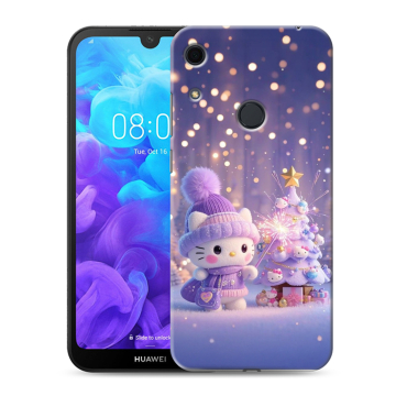 Силиконовый противоударный чехол на Huawei Y6s с принтом Новый год Силиконовый противоударный чехол на Huawei Y6s с принтом Новый год