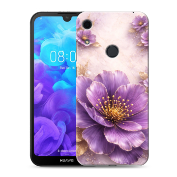 Силиконовый противоударный чехол на Huawei Y6s с принтом женский