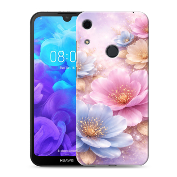 Силиконовый противоударный чехол на Huawei Y6s с принтом женский