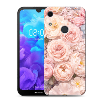 Силиконовый противоударный чехол на Huawei Y6s с принтом женский
