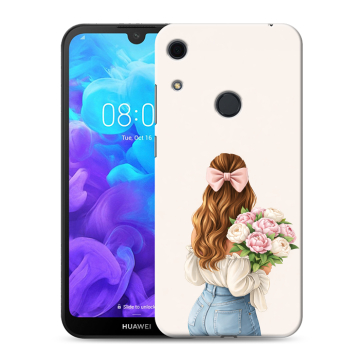 Силиконовый противоударный чехол на Huawei Y6s с принтом женский