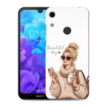 Силиконовый противоударный чехол на Huawei Y6s с принтом женский Силиконовый противоударный чехол на Huawei Y6s с принтом женский