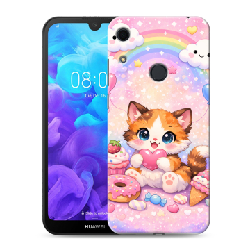 Силиконовый противоударный чехол на Huawei Y6s с принтом для девочек Силиконовый противоударный чехол на Huawei Y6s с принтом для девочек