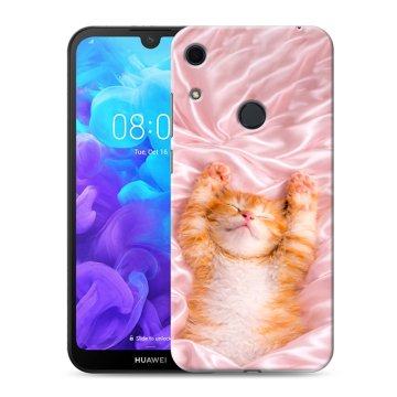 Силиконовый противоударный чехол на Huawei Y6s с принтом женский