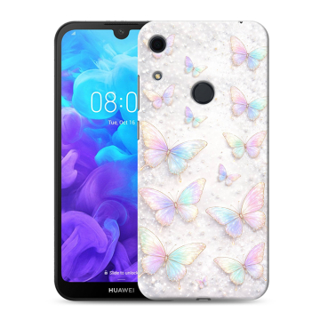 Силиконовый противоударный чехол на Huawei Y6s с принтом женский