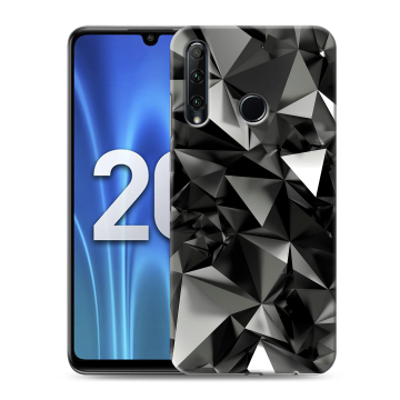 Силиконовый чехол на Huawei Honor 20 Lite с принтом Черные кристаллы Силиконовый чехол на Huawei Honor 20 Lite с принтом Черные кристаллы