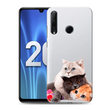 Силиконовый чехол на Huawei Honor 20 Lite с принтом Кошки Силиконовый чехол на Huawei Honor 20 Lite с принтом Кошки