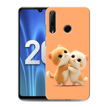 Силиконовый чехол на Huawei Honor 20 Lite с принтом Милые котики Силиконовый чехол на Huawei Honor 20 Lite с принтом Милые котики