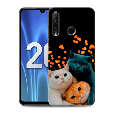 Силиконовый чехол на Huawei Honor 20 Lite с принтом Кошки Силиконовый чехол на Huawei Honor 20 Lite с принтом Кошки