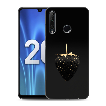Силиконовый чехол на Huawei Honor 20 Lite с принтом Черная клубника Силиконовый чехол на Huawei Honor 20 Lite с принтом Черная клубника