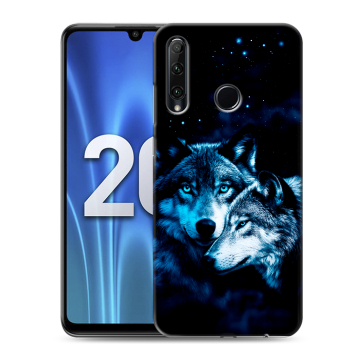 Силиконовый чехол на Huawei Honor 20 Lite с принтом Волки Силиконовый чехол на Huawei Honor 20 Lite с принтом Волки