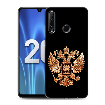 Силиконовый чехол на Huawei Honor 20 Lite с принтом Герб России золотой Силиконовый чехол на Huawei Honor 20 Lite с принтом Герб России золотой