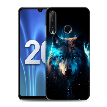Силиконовый чехол на Huawei Honor 20 Lite с принтом Волк ночной
