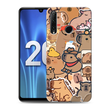 Силиконовый чехол на Huawei Honor 20 Lite с принтом капибара