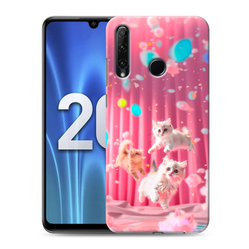 Силиконовый чехол на Huawei Honor 20 Lite с принтом милые котики