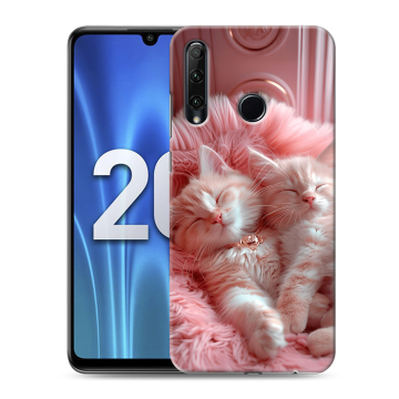 Силиконовый чехол на Huawei Honor 20 Lite с принтом котята котики Силиконовый чехол на Huawei Honor 20 Lite с принтом котята котики