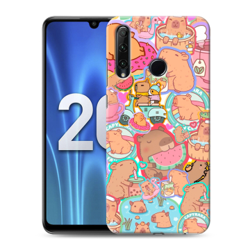 Силиконовый чехол на Huawei Honor 20 Lite с принтом капибары