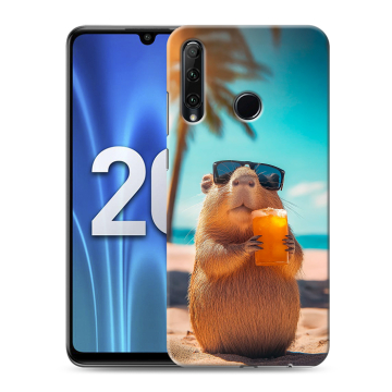 Силиконовый чехол на Huawei Honor 20 Lite с принтом Капибара
