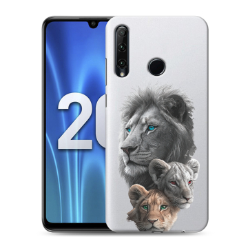 Силиконовый чехол на Huawei Honor 20 Lite с принтом Львы Силиконовый чехол на Huawei Honor 20 Lite с принтом Львы