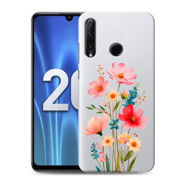 Силиконовый чехол на Huawei Honor 20 Lite с принтом Цветы Силиконовый чехол на Huawei Honor 20 Lite с принтом Цветы
