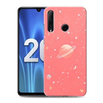 Силиконовый чехол на Huawei Honor 20 Lite с принтом Розовый космос Силиконовый чехол на Huawei Honor 20 Lite с принтом Розовый космос
