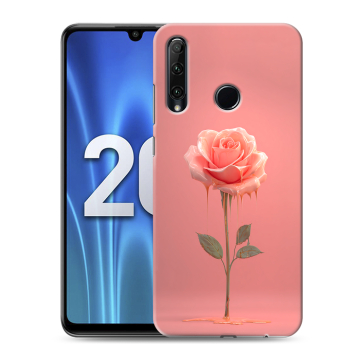 Силиконовый чехол на Huawei Honor 20 Lite с принтом Розовая роза Силиконовый чехол на Huawei Honor 20 Lite с принтом Розовая роза