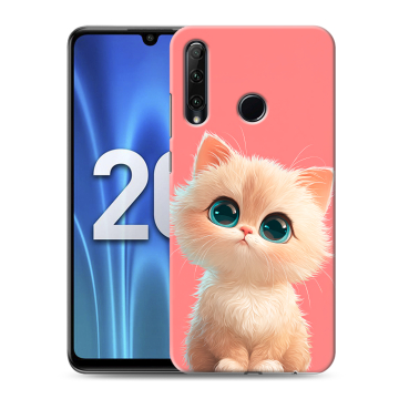Силиконовый чехол на Huawei Honor 20 Lite с принтом Розовый котенок Силиконовый чехол на Huawei Honor 20 Lite с принтом Розовый котенок