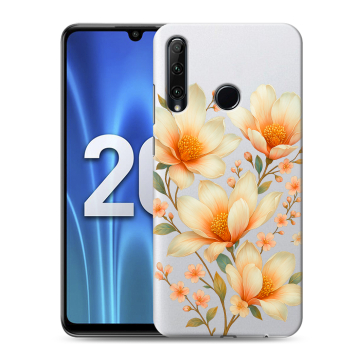 Силиконовый чехол на Huawei Honor 20 Lite с принтом Цветы Силиконовый чехол на Huawei Honor 20 Lite с принтом Цветы