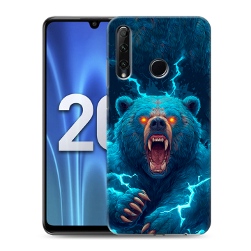 Силиконовый чехол на Huawei Honor 20 Lite с принтом Медведь Силиконовый чехол на Huawei Honor 20 Lite с принтом Медведь