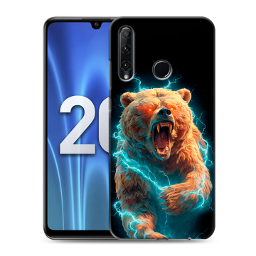 Силиконовый чехол на Huawei Honor 20 Lite с принтом Медведь Силиконовый чехол на Huawei Honor 20 Lite с принтом Медведь