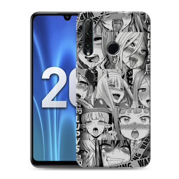 Силиконовый чехол на Huawei Honor 20 Lite с принтом Ahegao Ахегао Аниме