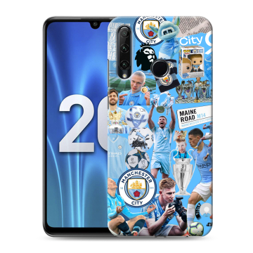 Силиконовый чехол на Huawei Honor 20 Lite с принтом Man City Манчестер Сити