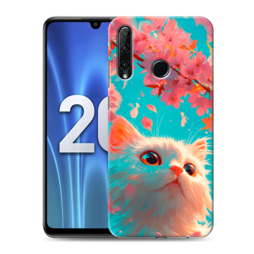 Силиконовый чехол на Huawei Honor 20 Lite с принтом Красивый кот