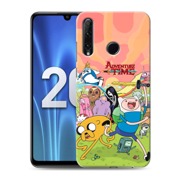 Силиконовый чехол на Huawei Honor 20 Lite с принтом Adventure time Время приключений