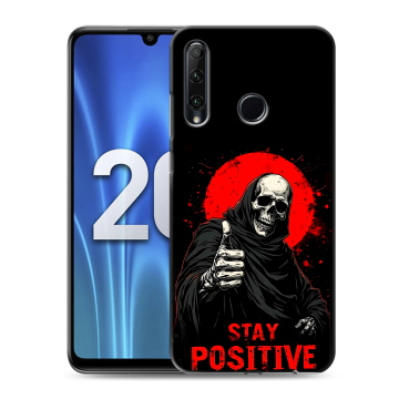 Силиконовый чехол на Huawei Honor 20 Lite с принтом смешной скелет Силиконовый чехол на Huawei Honor 20 Lite с принтом смешной скелет