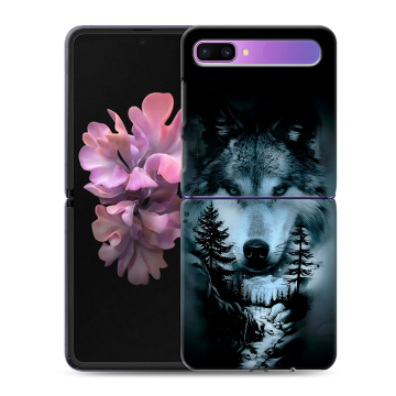 Пластиковый чехол на Samsung Galaxy Z Flip с принтом Лесной волк Пластиковый чехол на Samsung Galaxy Z Flip с принтом Лесной волк