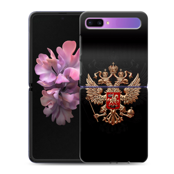 Пластиковый чехол на Samsung Galaxy Z Flip с принтом Герб России Пластиковый чехол на Samsung Galaxy Z Flip с принтом Герб России